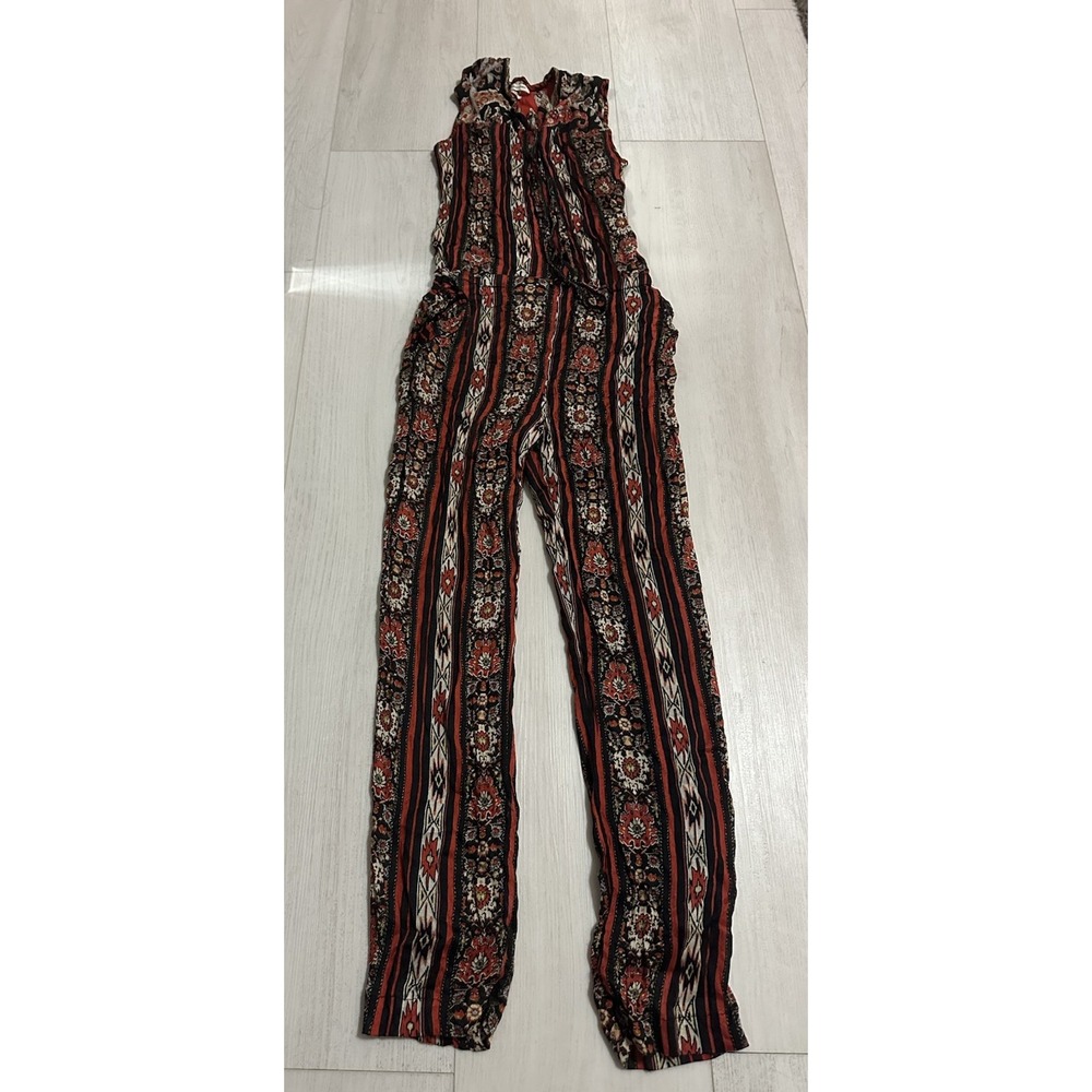 Isabel Marant Etoile‎ Boho Floral Aztec Print Chiffon Jumpsuit Size Small